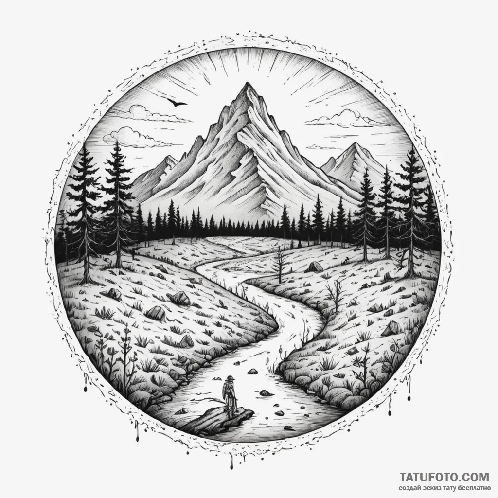 Specter rising from a forgotten battlefield,... - эскиз тату (№1750237406_0, 18.06.2025 09:03) — Tatufoto.com