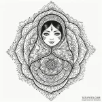 Matryoshka doll (is there, but can be a set),… — эскиз тату (№1750237604_0, 18.06.2025 09:06) — Tatufoto.com