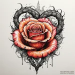 Fractured serpent within burning rose, ink il… — эскиз тату (№1750240046_0, 18.06.2025 09:47) — Tatufoto.com