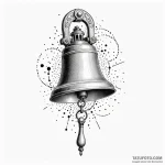 A classic bell with a clapper, resounding,, i… — эскиз тату (№1750241203_0, 18.06.2025 10:06) — Tatufoto.com