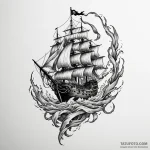 Pirate flag torn in spectral winds, tattoo sk… — эскиз тату (№1750241267_0, 18.06.2025 10:07) — Tatufoto.com