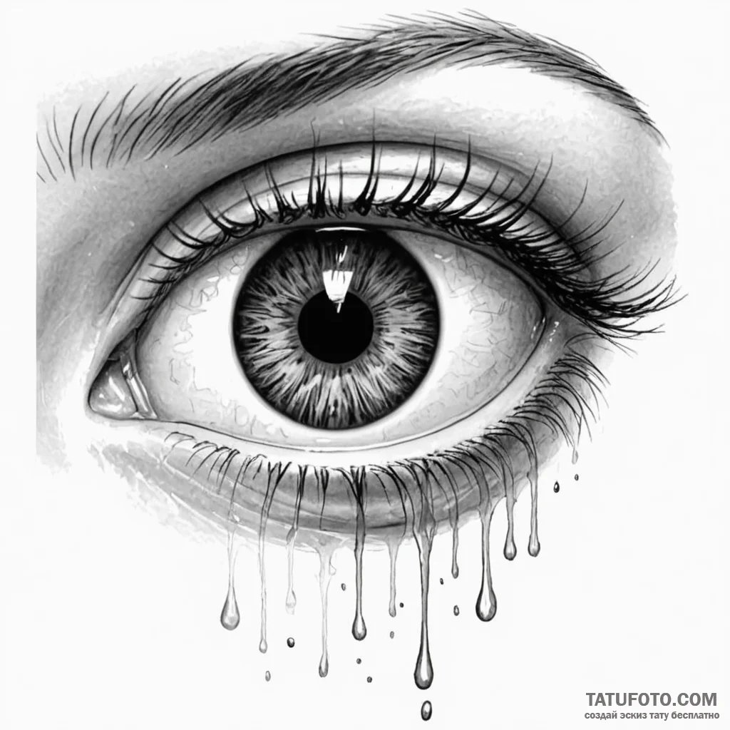 A close-up on an android's eye, a perfect hum... - эскиз тату (№1750242869_0, 18.06.2025 10:34) — Tatufoto.com