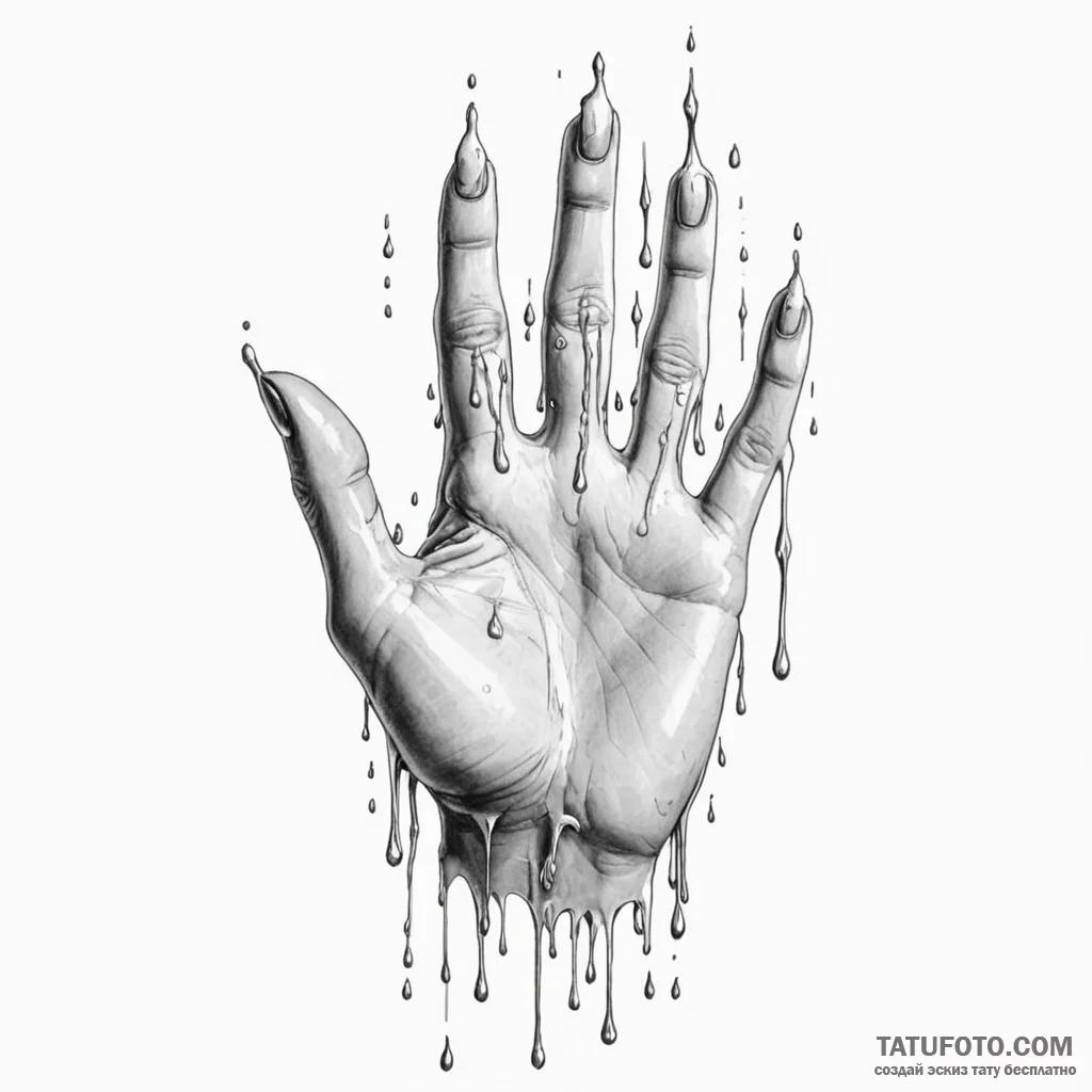 A close-up of a woman's hand, her fingertips... - эскиз тату (№1750243623_0, 18.06.2025 10:47) — Tatufoto.com