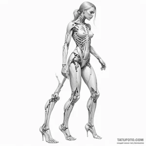 A woman with her legs replaced by powerful, d... - эскиз тату (№1750247514_0, 18.06.2025 11:51) — Tatufoto.com
