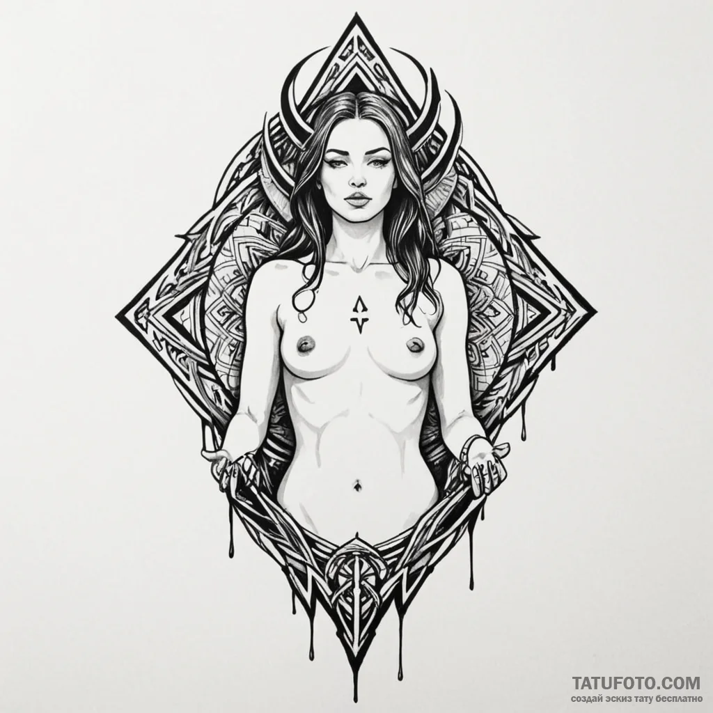 A woman's body is a temple, but it's been des... - эскиз тату (№1750252884_0, 18.06.2025 13:21) — Tatufoto.com