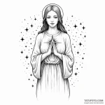 A saint who is so pure that she is transparen… — эскиз тату (№1750253916_0, 18.06.2025 13:38) — Tatufoto.com