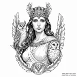 Athena, goddess of wisdom and war, her face s… — эскиз тату (№1750254671_0, 18.06.2025 13:51) — Tatufoto.com