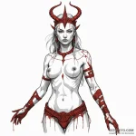 A powerful amazon queen, her body covered in… — эскиз тату (№1750256195_0, 18.06.2025 14:16) — Tatufoto.com