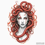 A depiction of a fury, her hair is writhing s… — эскиз тату (№1750256323_0, 18.06.2025 14:18) — Tatufoto.com