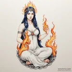 The goddess of the hearth, hestia, her form i… — эскиз тату (№1750256512_0, 18.06.2025 14:21) — Tatufoto.com