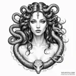 A sensual gorgon, her snakes are beautiful an… — эскиз тату (№1750257974_0, 18.06.2025 14:46) — Tatufoto.com