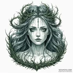 A beautiful but deadly rusalka, a slavic wate… — эскиз тату (№1750259242_0, 18.06.2025 15:07) — Tatufoto.com