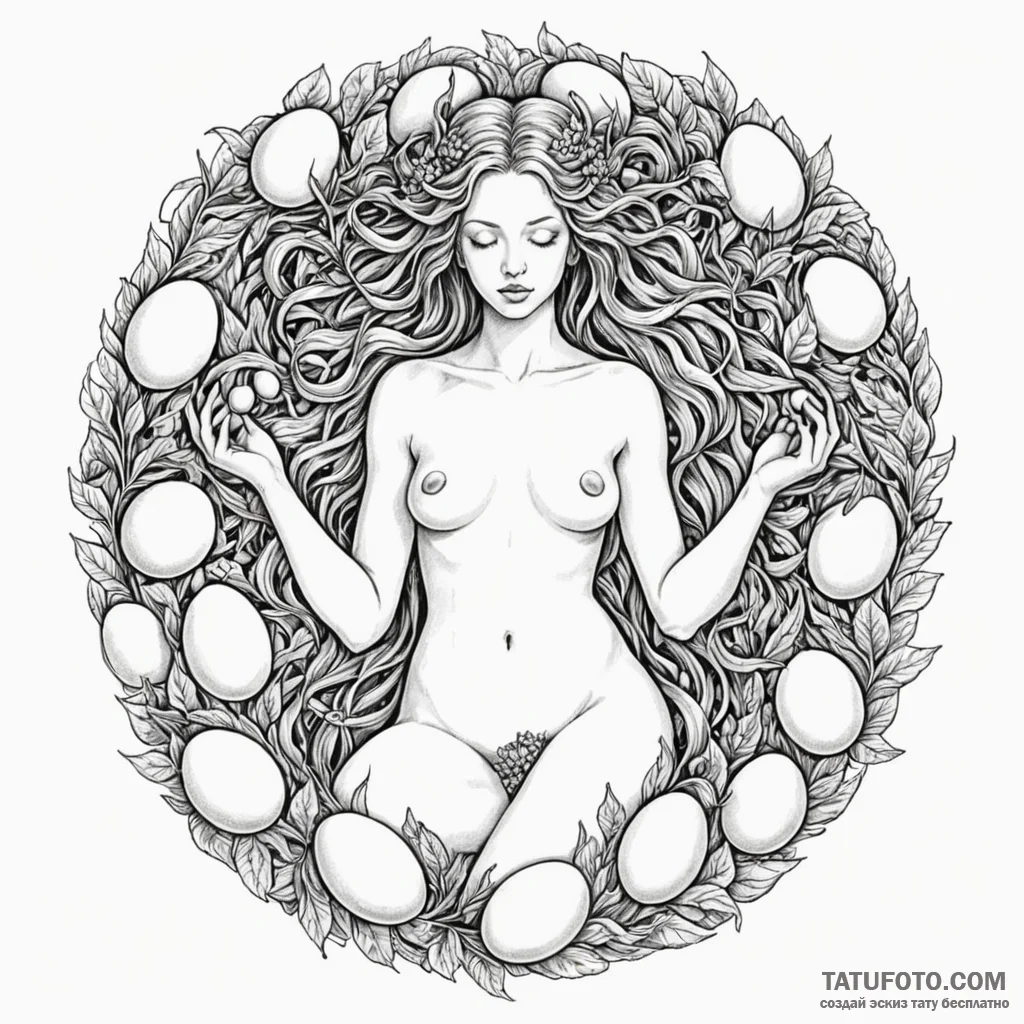 A seductive goddess of fertility, her body ri... - эскиз тату (№1750260134_0, 18.06.2025 15:22) — Tatufoto.com