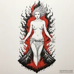 A powerful goddess of the volcano, her rage i… — эскиз тату (№1750260639_0, 18.06.2025 15:30) — Tatufoto.com