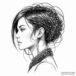 Graphic novel style, a female hacker with dat… — эскиз тату (№1750262534_0, 18.06.2025 16:02) — Tatufoto.com