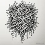 Locked vines strangling relic, artistic tatto… — эскиз тату (№1750265253_0, 18.06.2025 16:47) — Tatufoto.com