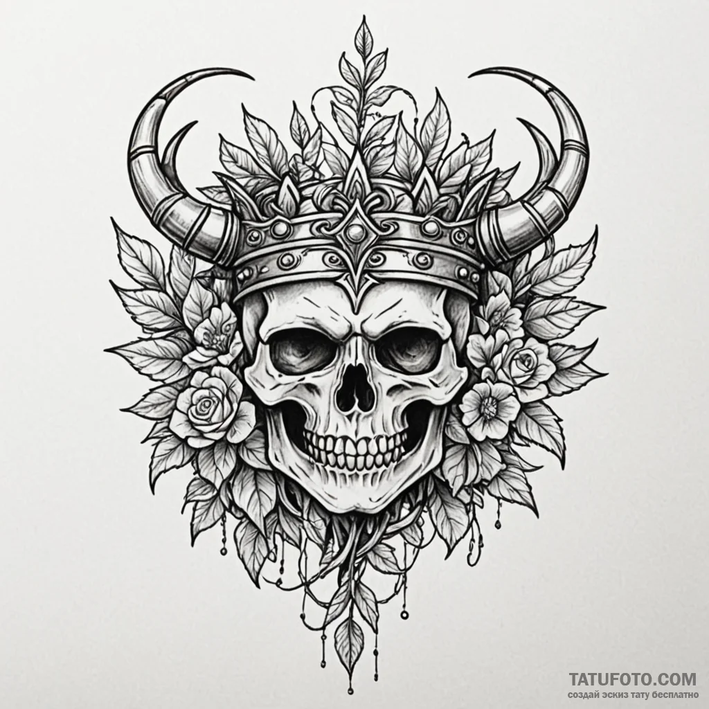 Forgotten helm crowned by vines, tattoo flash... - эскиз тату (№1750265446_0, 18.06.2025 16:50) — Tatufoto.com