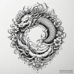 Labyrinth beneath eclipsed stars, tattoo line… — эскиз тату (№1750265510_0, 18.06.2025 16:51) — Tatufoto.com