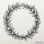 Laurel wreath made of thorny branches, tattoo… — эскиз тату (№1750267001_0, 18.06.2025 17:16) — Tatufoto.com