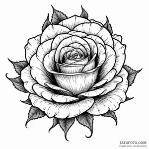 Black rose - эскиз тату (№1750267131_0, 18.06.2025 17:18) — Tatufoto.com