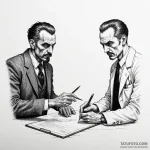 Doctor faustus signing a contract with a shad… — эскиз тату (№1750267261_0, 18.06.2025 17:21) — Tatufoto.com