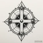 Quarantine zone sign, weathered and bullet-ri… — эскиз тату (№1750267326_0, 18.06.2025 17:22) — Tatufoto.com