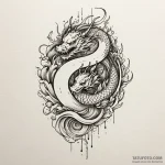 Fractured mirror swallowing reflection, ink i… — эскиз тату (№1750267852_0, 18.06.2025 17:30) — Tatufoto.com