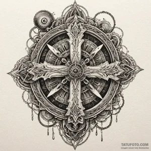 Icon, concept art for tattoo, masterpiece, be... - эскиз тату (№1750268832_0, 18.06.2025 17:47) — Tatufoto.com