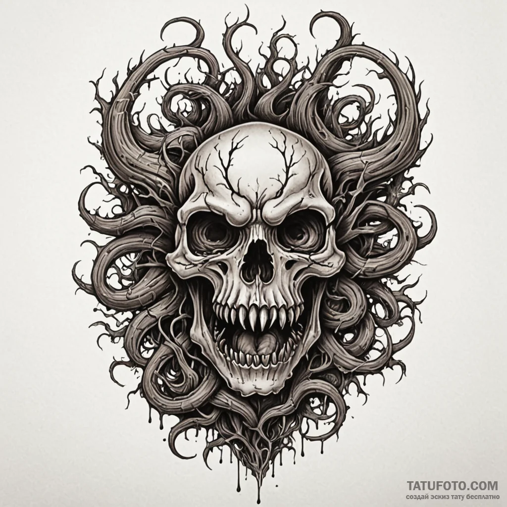 Rotten roots devouring relic, tattoo flash sh... - эскиз тату (№1750269028_0, 18.06.2025 17:50) — Tatufoto.com