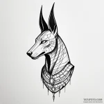 Anubis, tattoo drawing outline, minimalist ap… — эскиз тату (№1750269934_0, 18.06.2025 18:05) — Tatufoto.com