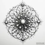 Electron microscope view of a virus, detailed… — эскиз тату (№1750270579_0, 18.06.2025 18:16) — Tatufoto.com