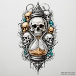 Hourglass with skulls instead of sand, tattoo… — эскиз тату (№1750270710_0, 18.06.2025 18:18) — Tatufoto.com