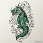 Emerald flame in glass vial, tattoo line art,… — эскиз тату (№1750271680_0, 18.06.2025 18:34) — Tatufoto.com