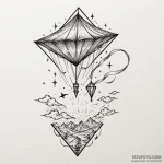 Kite flying through spectral storm, tattoo dr… — эскиз тату (№1750272334_0, 18.06.2025 18:45) — Tatufoto.com