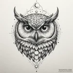Owl eye reflecting twin moons, tattoo sketch… — эскиз тату (№1750272529_0, 18.06.2025 18:48) — Tatufoto.com