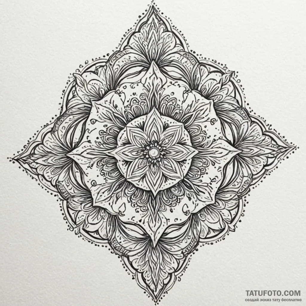 O, concept art for tattoo, dotwork shading, s... - эскиз тату (№1750274229_0, 18.06.2025 19:17) — Tatufoto.com