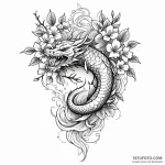 A vibrant bougainvillea plant climbing a wall… — эскиз тату (№1750274424_0, 18.06.2025 19:20) — Tatufoto.com