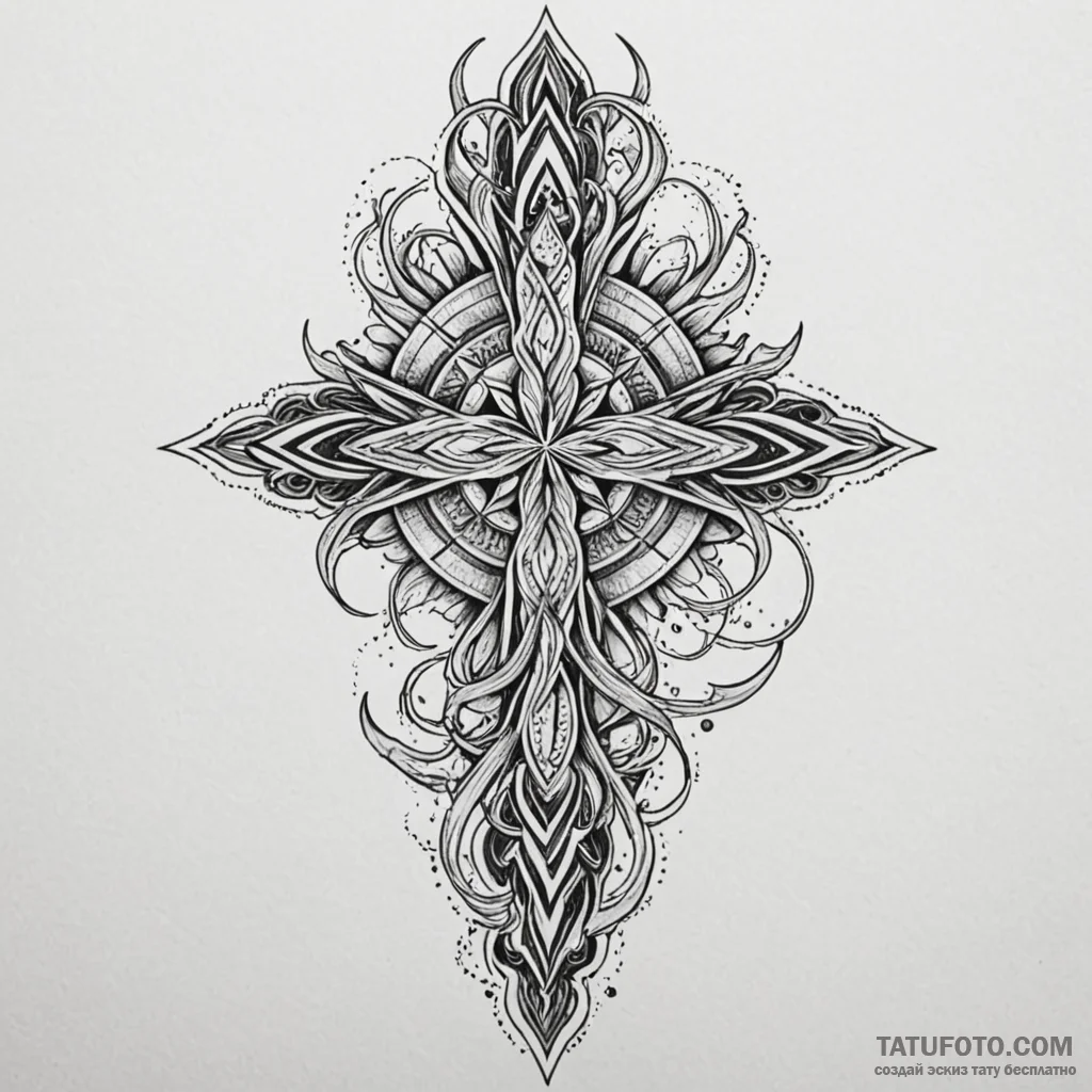Flaming blade crowned in stars, tattoo drawin... - эскиз тату (№1750275379_0, 18.06.2025 19:36) — Tatufoto.com