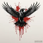 Raven blood dripping from talon, artistic tat… — эскиз тату (№1750275957_0, 18.06.2025 19:45) — Tatufoto.com