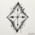Arrow, solitary and straight, signifying focu… — эскиз тату (№1750276276_0, 18.06.2025 19:51) — Tatufoto.com