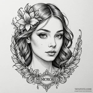 Polaroid photo, blank, with 'memories' writte... - эскиз тату (№1750276659_0, 18.06.2025 19:57) — Tatufoto.com