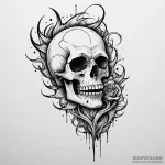 Death with oblique, tattoo sketch design, on… — эскиз тату (№1750279580_0, 18.06.2025 20:46) — Tatufoto.com