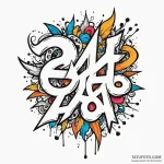 H, artistic tattoo sketch, black outline only… — эскиз тату (№1750280662_0, 18.06.2025 21:04) — Tatufoto.com