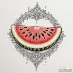 Slice of watermelon, graphic style, tattoo dr… — эскиз тату (№1750280852_0, 18.06.2025 21:07) — Tatufoto.com