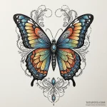 A delicate butterfly emerging from a chrysali… — эскиз тату (№1750281810_0, 18.06.2025 21:23) — Tatufoto.com