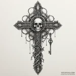Lunar key unlocking bone gate, ink illustrati… — эскиз тату (№1750282280_0, 18.06.2025 21:31) — Tatufoto.com