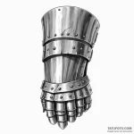 A medieval knight’s gauntlet — эскиз тату (№1750282678_0, 18.06.2025 21:37) — Tatufoto.com