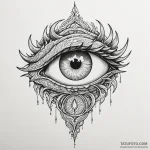 Dragon eye frozen in ice, tattoo sketch desig… — эскиз тату (№1750283309_0, 18.06.2025 21:48) — Tatufoto.com