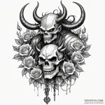 Oni (japanese demon) crushing a samurai helme… — эскиз тату (№1750283492_0, 18.06.2025 21:51) — Tatufoto.com