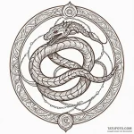 Astral serpent spinning through rings, tattoo… — эскиз тату (№1750284444_0, 18.06.2025 22:07) — Tatufoto.com